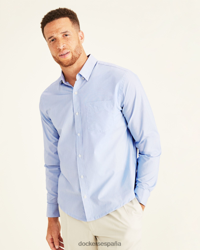 Camisa cómoda y flexible exclusiva, ajuste clásico (grandes y altos) hombres Dockers delft - azul ropa 8F0406455