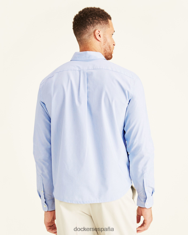 Camisa cómoda y flexible exclusiva, ajuste clásico (grandes y altos) hombres Dockers delft - azul ropa 8F0406455