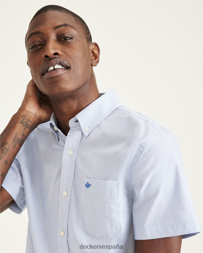 Camisa cómoda y flexible exclusiva, ajuste clásico (grandes y altos) hombres Dockers delft - azul ropa 8F0406482
