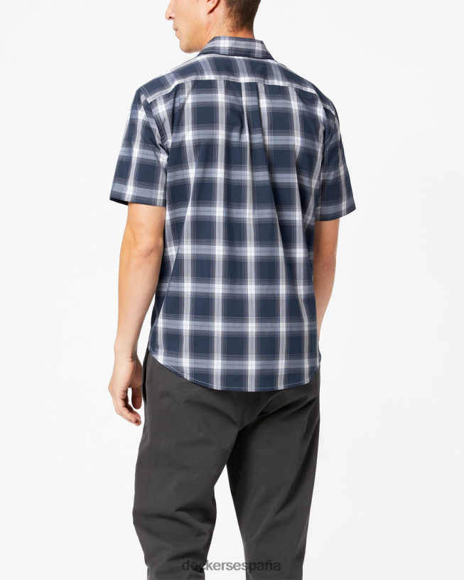 Camisa cómoda y flexible exclusiva, ajuste clásico (grandes y altos) hombres Dockers fresno azul marino - azul ropa 8F0406477