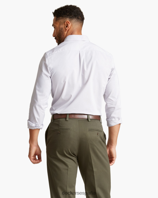 Camisa cómoda y flexible exclusiva, ajuste clásico (grandes y altos) hombres Dockers lámina de extremo a extremo - gris ropa 8F0406457