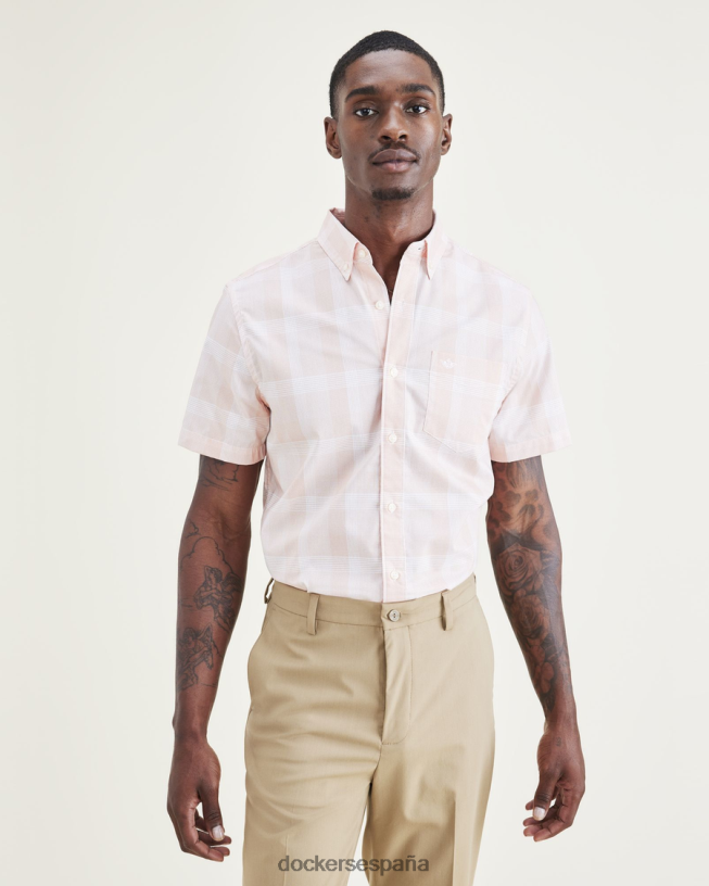 Camisa cómoda y flexible exclusiva, ajuste clásico (grandes y altos) hombres Dockers naranja ocre - naranja ropa 8F0406893