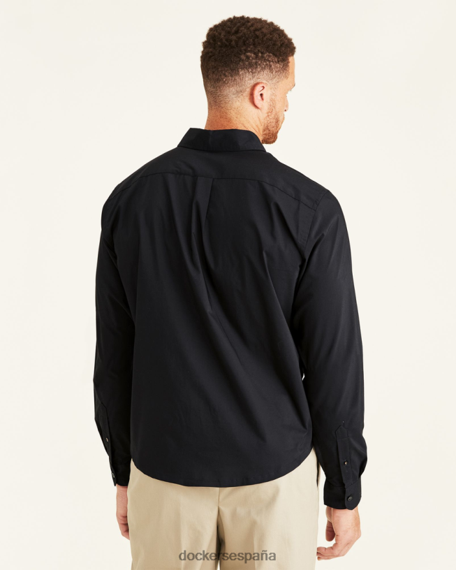 Camisa cómoda y flexible exclusiva, ajuste clásico (grandes y altos) hombres Dockers negro ropa 8F0406458