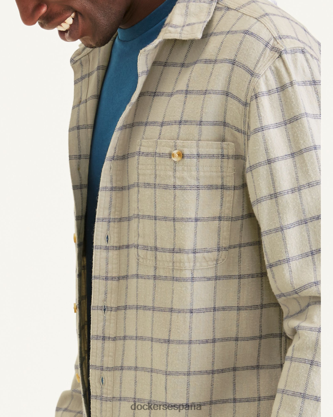 Camisa de trabajo de 2 bolsillos, corte regular hombres Dockers lunático - blanco ropa 8F0406612