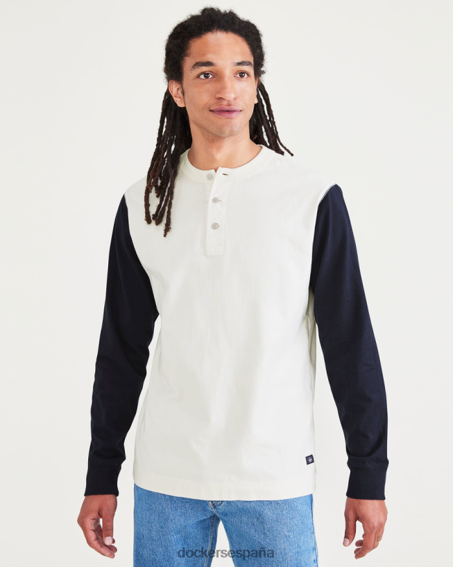 Henley, corte estándar hombres Dockers garceta - blanca ropa 8F0406696
