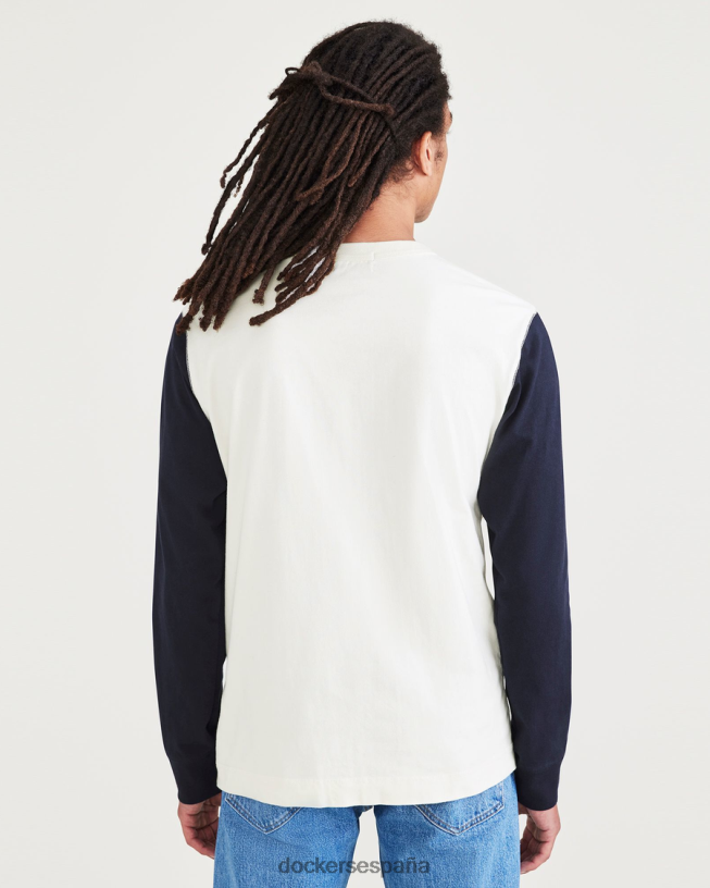 Henley, corte estándar hombres Dockers garceta - blanca ropa 8F0406696