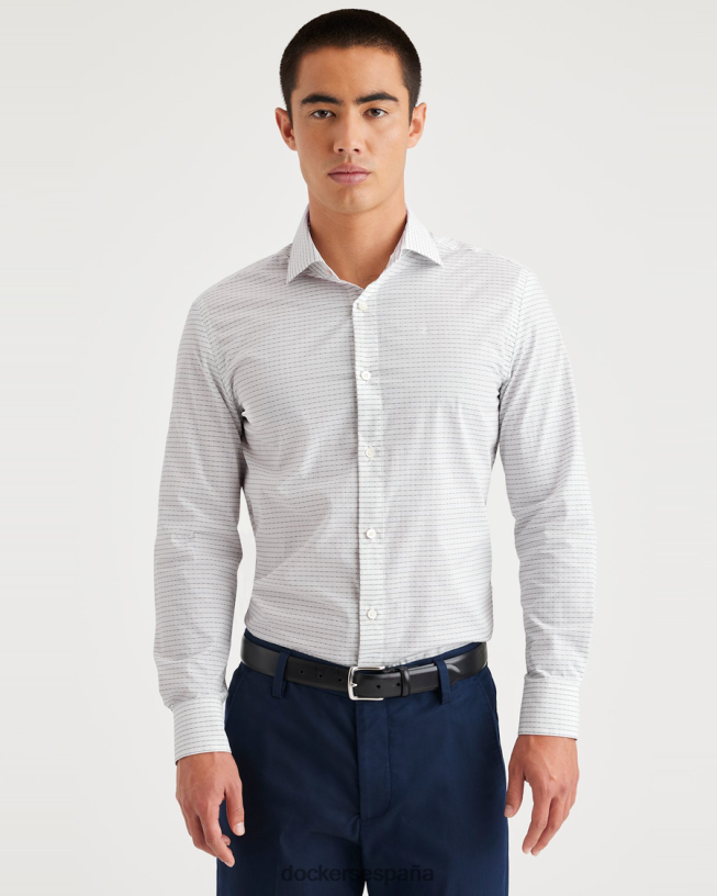 botones elaborados, corte entallado hombres Dockers covelo - marrón ropa 8F0406141