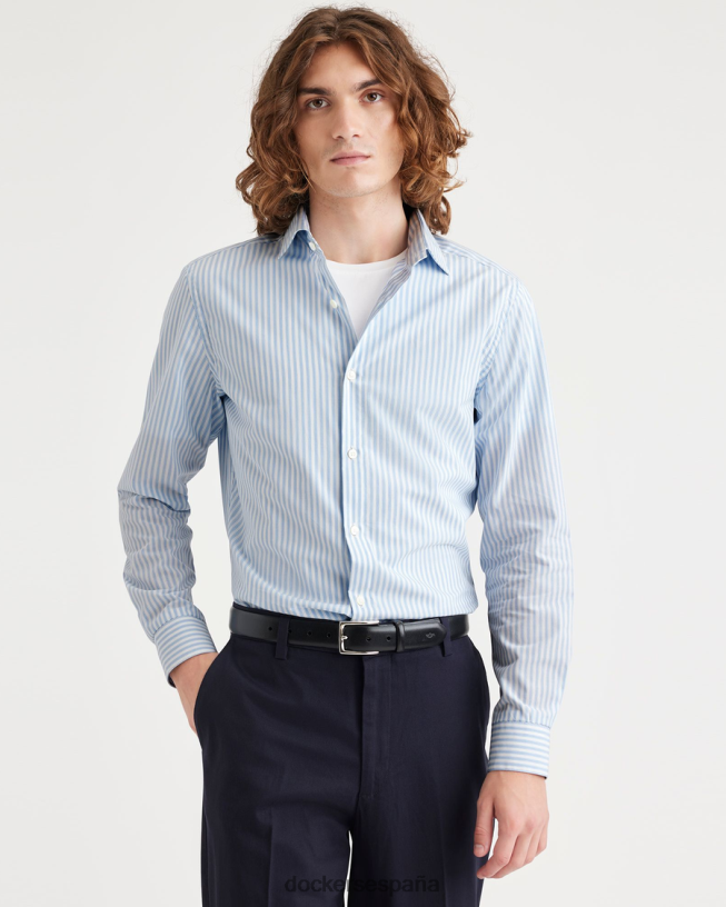 botones elaborados, corte entallado hombres Dockers rancho bel air azul ropa 8F0406140