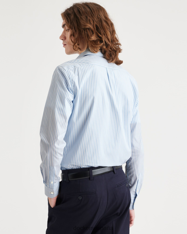 botones elaborados, corte entallado hombres Dockers rancho bel air azul ropa 8F0406140