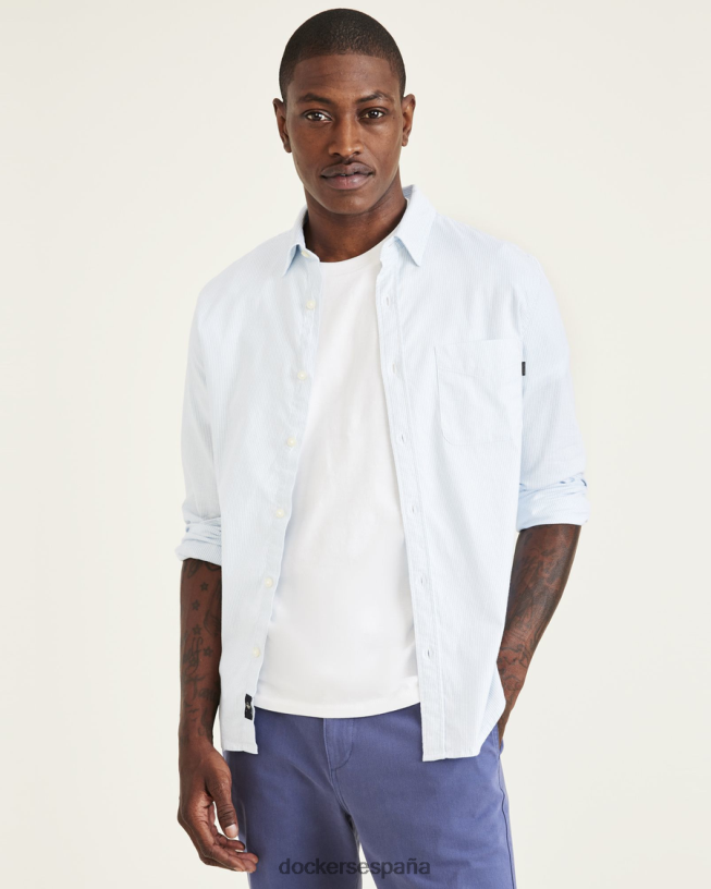 botones originales, corte entallado hombres Dockers campana azul la joya - azul ropa 8F0406200