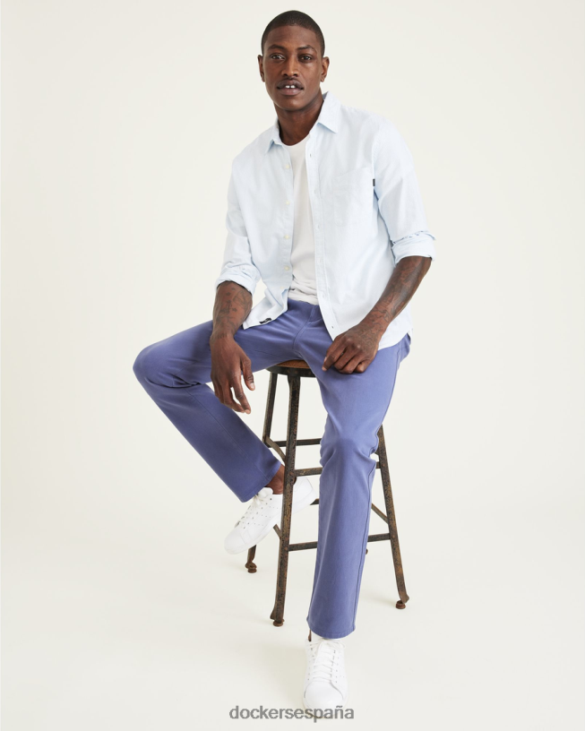 botones originales, corte entallado hombres Dockers campana azul la joya - azul ropa 8F0406200