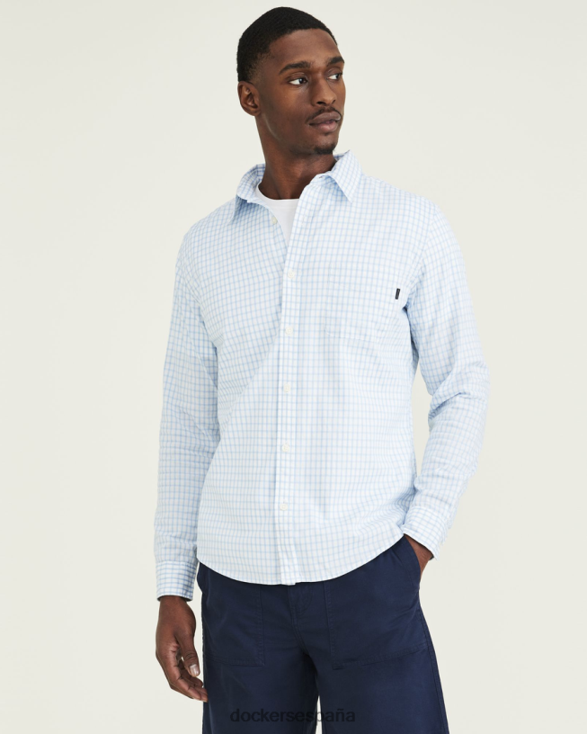 botones originales, corte entallado hombres Dockers el morro campana azul - azul ropa 8F0406205