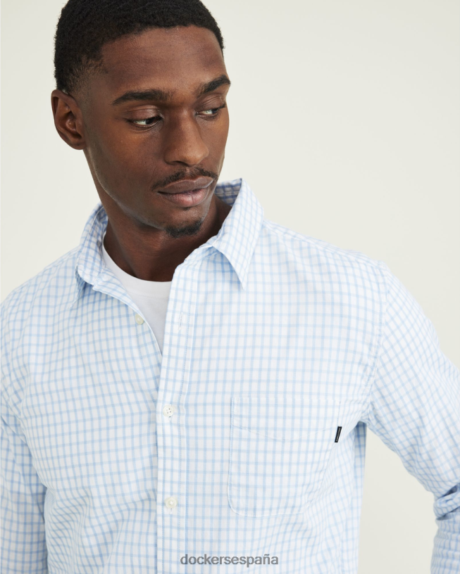 botones originales, corte entallado hombres Dockers el morro campana azul - azul ropa 8F0406205