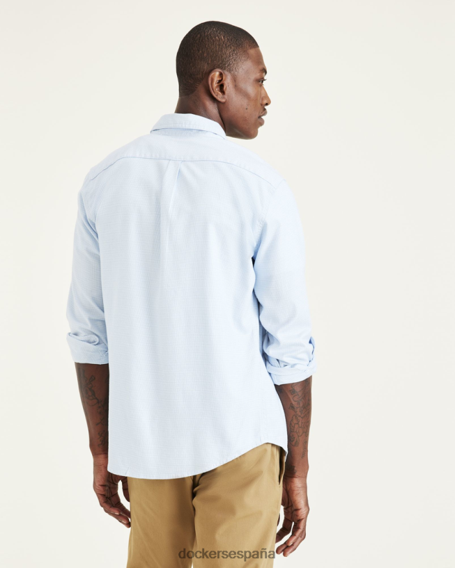botones originales, corte entallado hombres Dockers el puerto campana azul - azul ropa 8F0406202