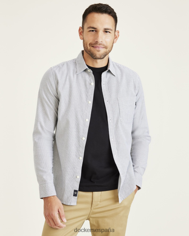 botones originales, corte entallado hombres Dockers la joya blazer azul marino - azul ropa 8F0406203