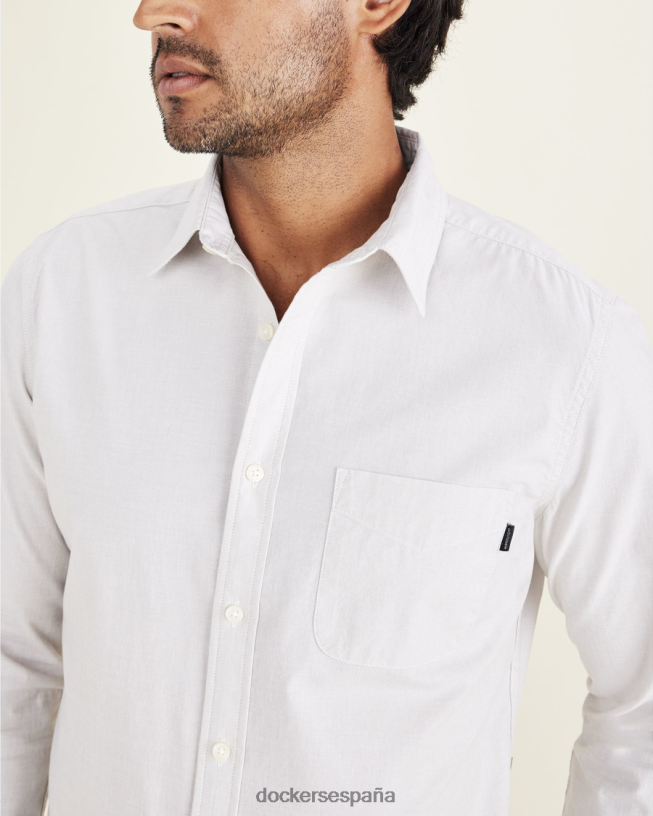 botones originales, corte entallado hombres Dockers plata ropa 8F0406587
