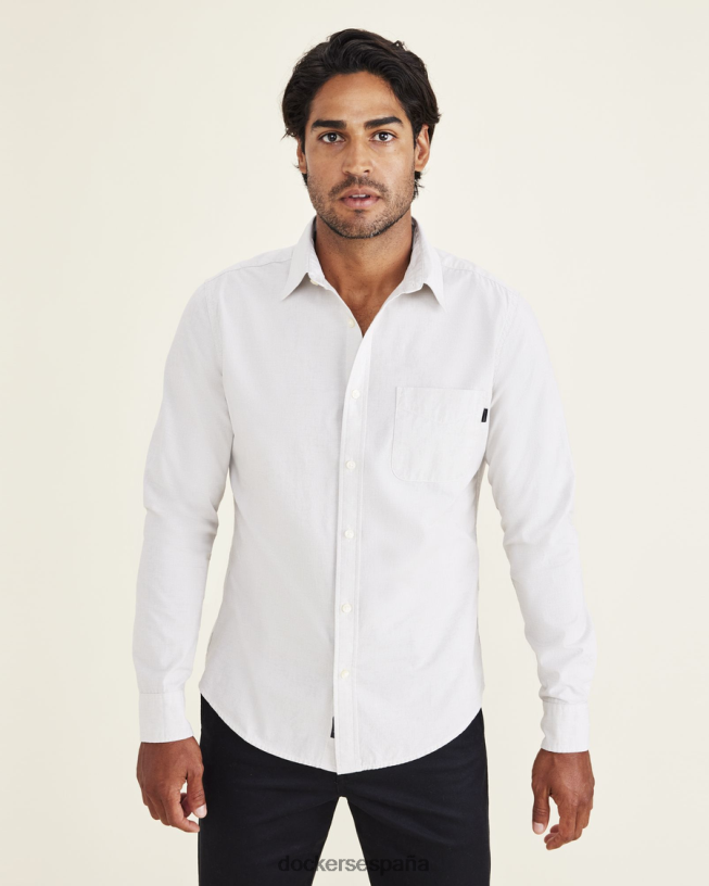 botones originales, corte entallado hombres Dockers plata ropa 8F0406587