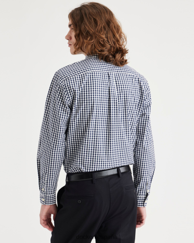 camisa básica con botones, corte clásico hombres Dockers Basinni blazer azul marino - azul ropa 8F040645