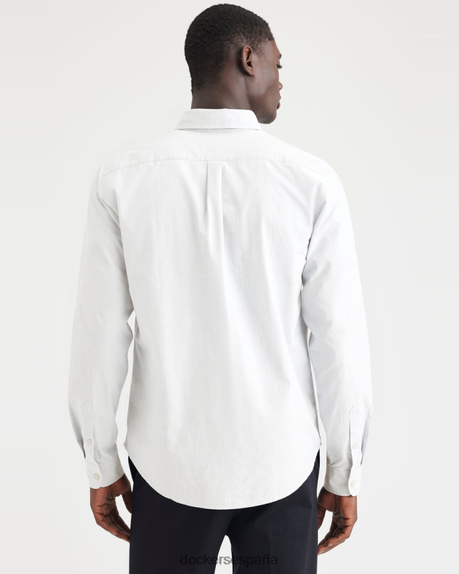 camisa básica con botones, corte clásico hombres Dockers blanco brillante ropa 8F040643