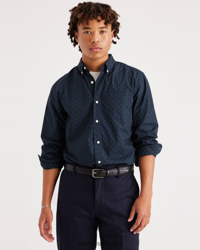 camisa básica con botones, corte clásico hombres Dockers blazer azul marino brillante - azul ropa 8F040646