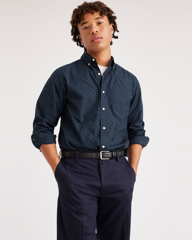 camisa básica con botones, corte clásico hombres Dockers blazer azul marino brillante - azul ropa 8F040646
