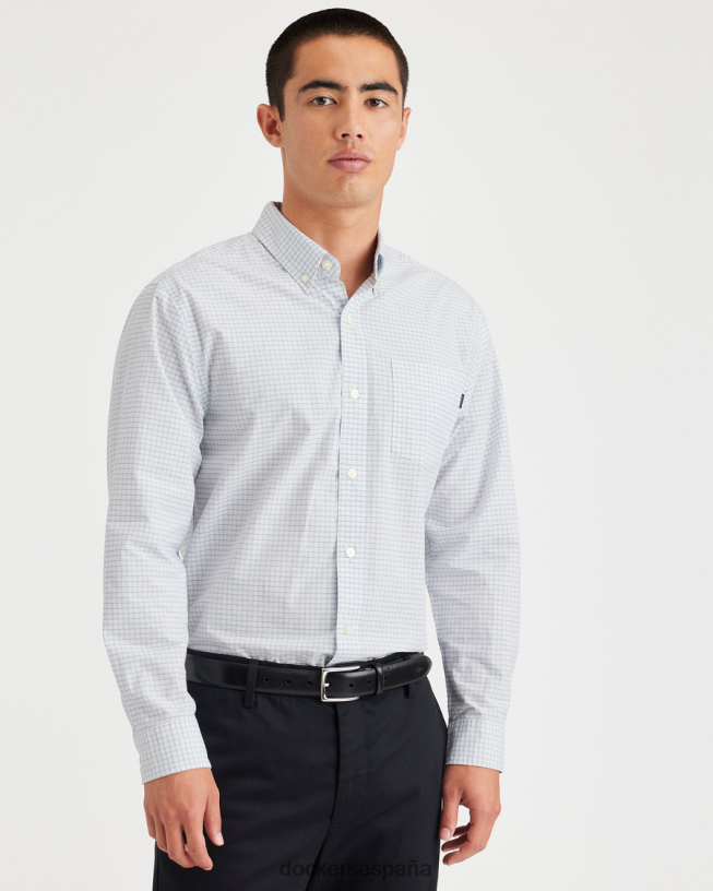 camisa básica con botones, corte clásico hombres Dockers pináculo blanco brillante ropa 8F040647