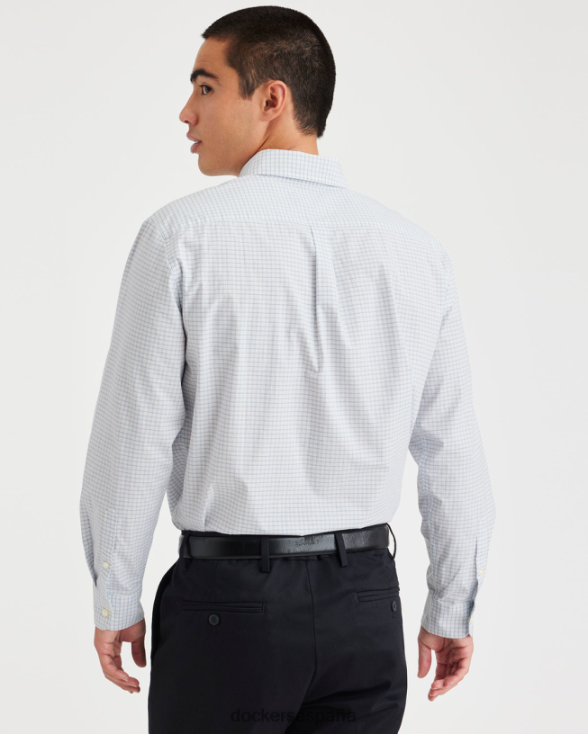 camisa básica con botones, corte clásico hombres Dockers pináculo blanco brillante ropa 8F040647