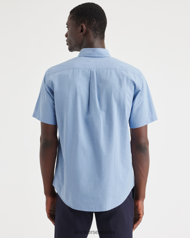 camisa básica con botones, corte clásico hombres Dockers pinnacle popelina bel air azul ropa 8F0406164