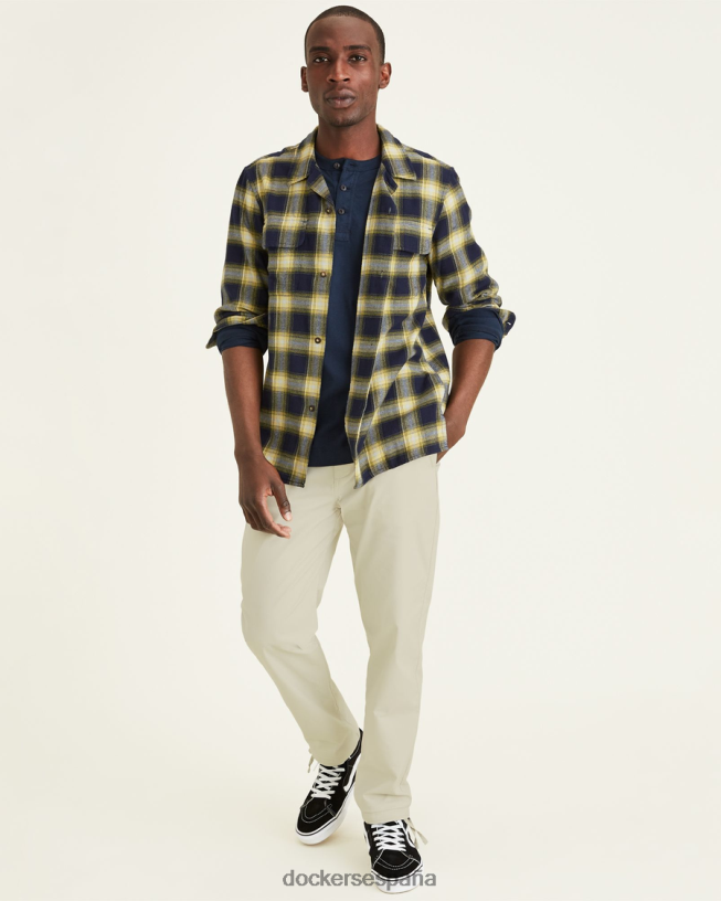 camisa camp, corte regular hombres Dockers pembroke - azul ropa 8F0406845