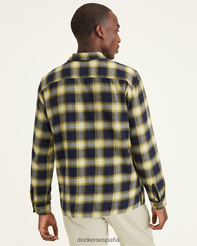 camisa camp, corte regular hombres Dockers pembroke - azul ropa 8F0406845