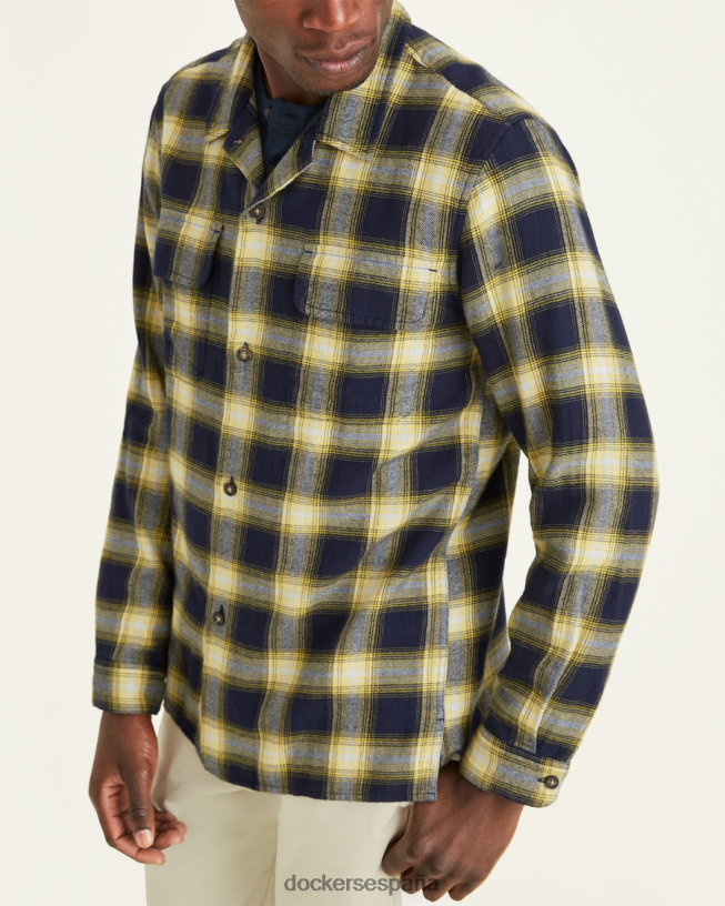 camisa camp, corte regular hombres Dockers pembroke - azul ropa 8F0406845