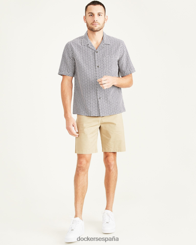 camisa con cuello camp, ajuste relajado hombres Dockers uva - violeta ropa 8F0406529