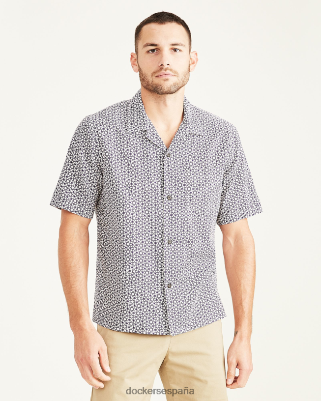camisa con cuello camp, ajuste relajado hombres Dockers uva - violeta ropa 8F0406529