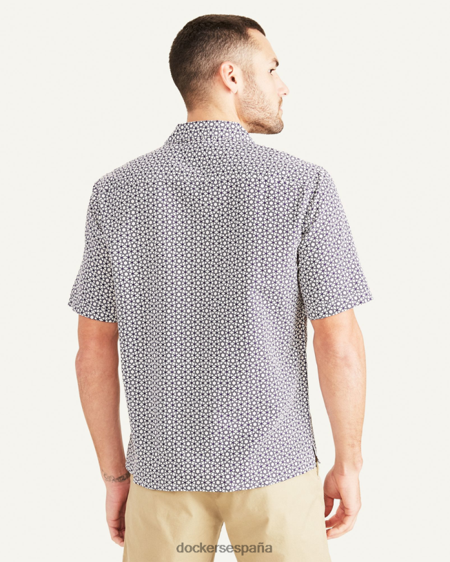 camisa con cuello camp, ajuste relajado hombres Dockers uva - violeta ropa 8F0406529