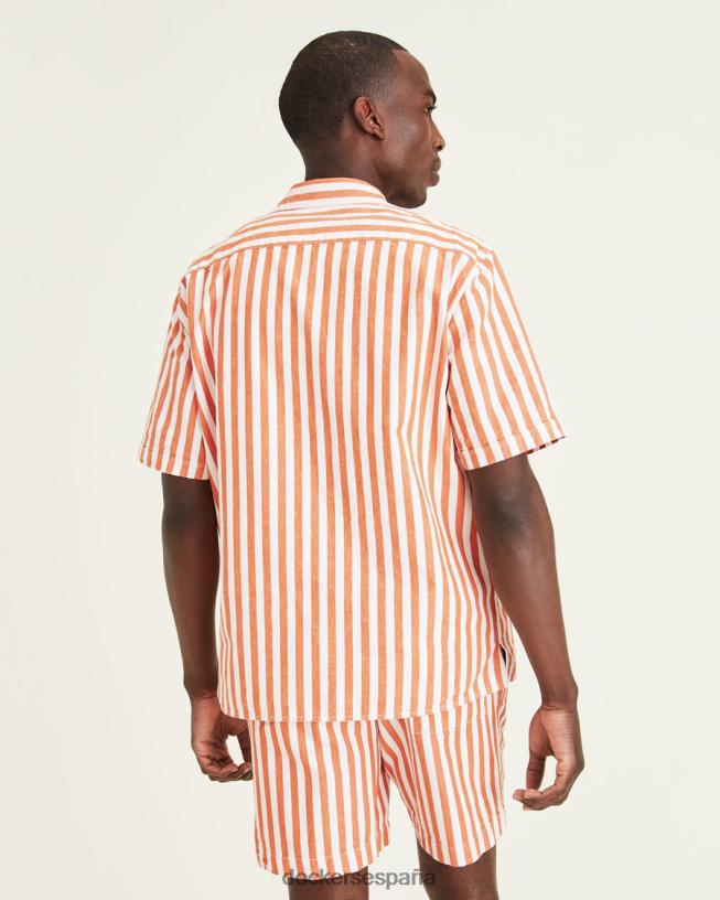 camisa con cuello camp, corte regular hombres Dockers cosecha calabaza - naranja ropa 8F0406533