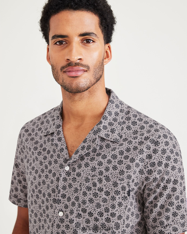 camisa con cuello camp, corte regular hombres Dockers paloma morada - violeta ropa 8F0406528