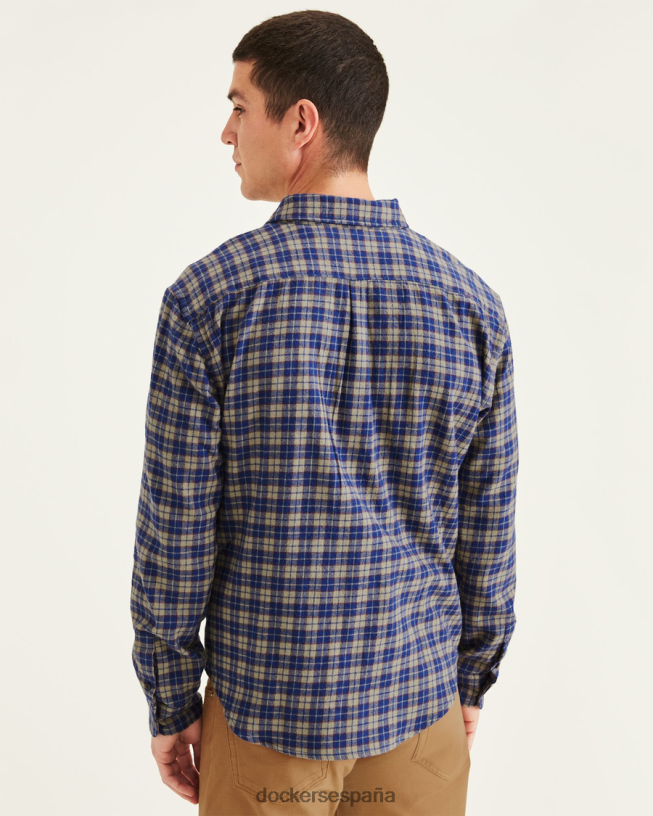 camisa con un bolsillo, corte regular hombres Dockers referente - azul ropa 8F0406862