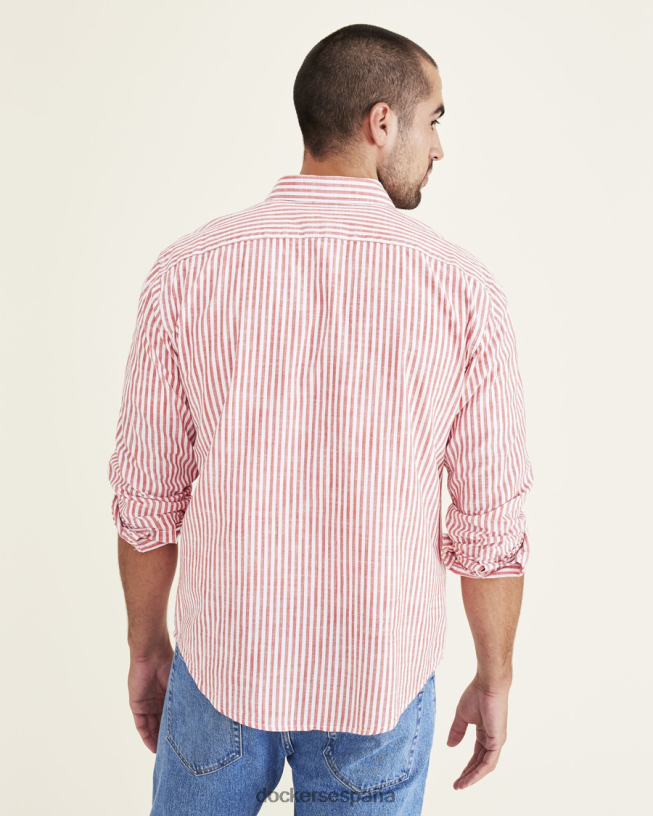 camisa informal, corte regular hombres Dockers arcilla roja ropa 8F0406628