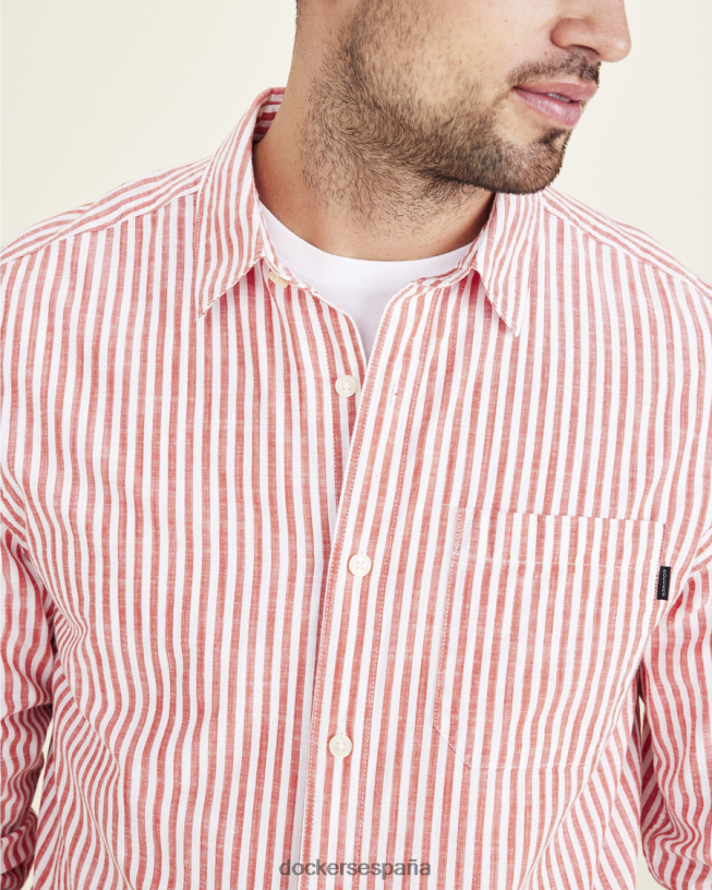camisa informal, corte regular hombres Dockers arcilla roja ropa 8F0406628