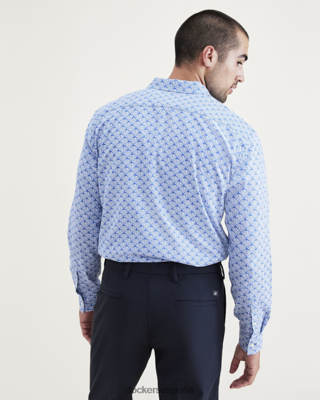 camisa informal, corte regular hombres Dockers delft - azul ropa 8F0406624