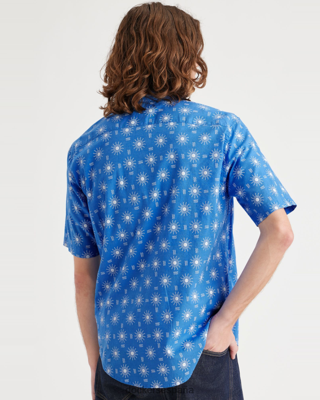 camisa informal, corte regular hombres Dockers espejismo cerámica azul ropa 8F0406161