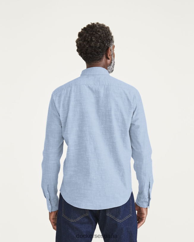 camisa informal, corte regular hombres Dockers lavado ácido azul claro ropa 8F0406171