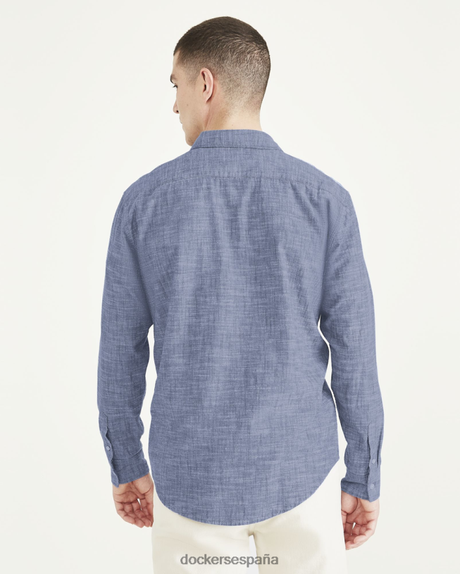 camisa informal, corte regular hombres Dockers lavado ácido azul oscuro - azul ropa 8F0406172