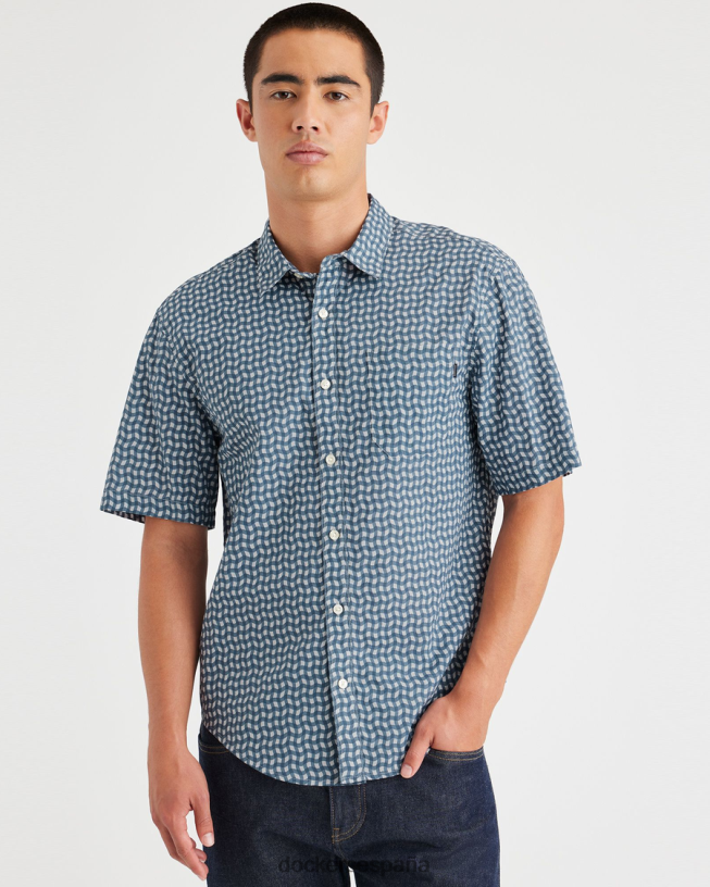 camisa informal, corte regular hombres Dockers índigo vintage junto al mar - azul ropa 8F0406162