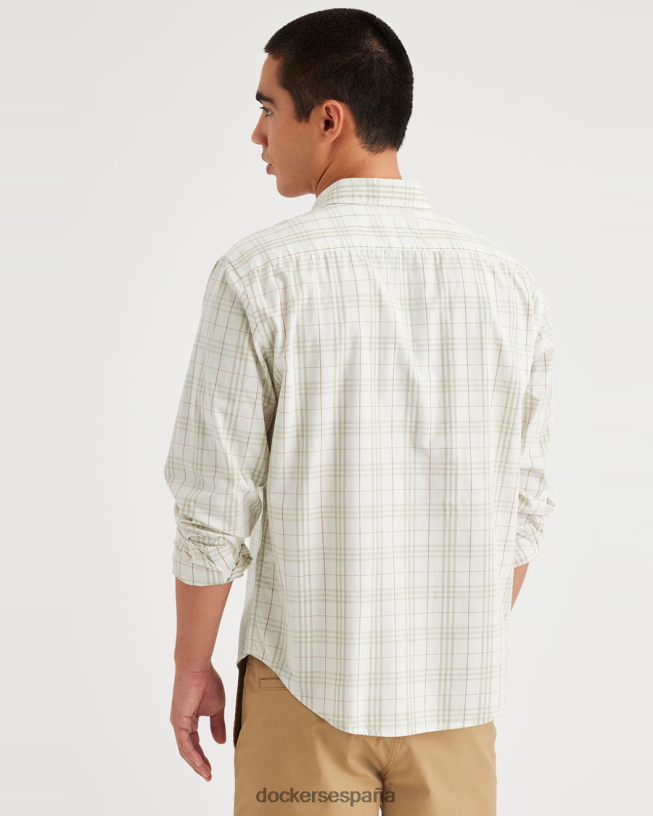 camisa informal, corte regular hombres Dockers pelusa de hoja perenne - verde ropa 8F0406170