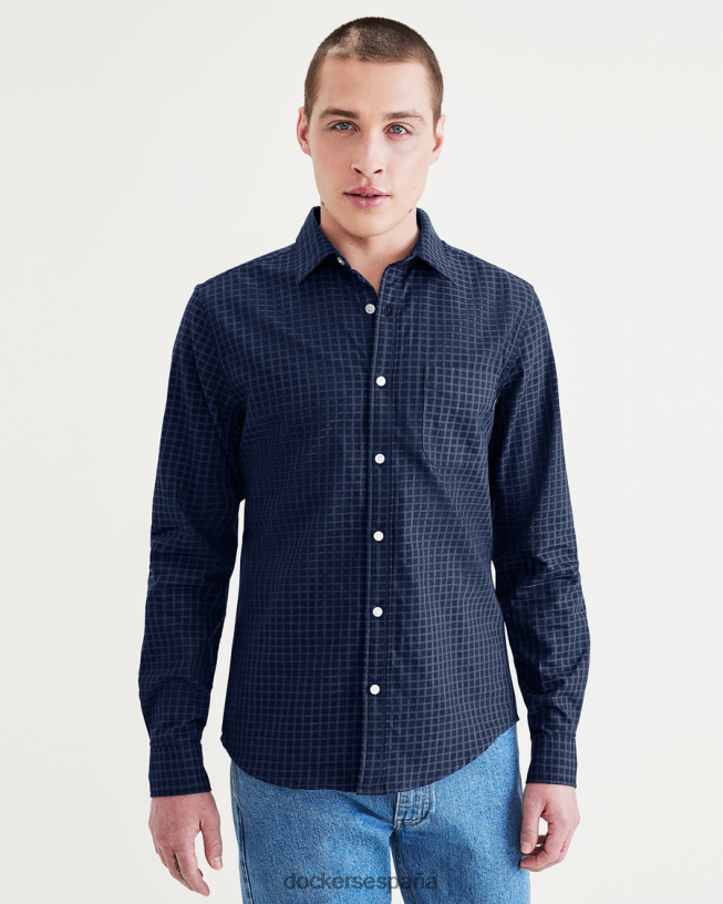camisa original con botones, corte entallado hombres Dockers blazer azul marino acuático - azul ropa 8F0406591