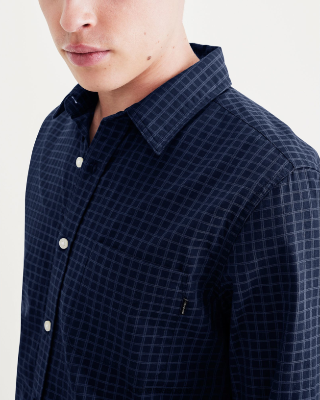 camisa original con botones, corte entallado hombres Dockers blazer azul marino acuático - azul ropa 8F0406591