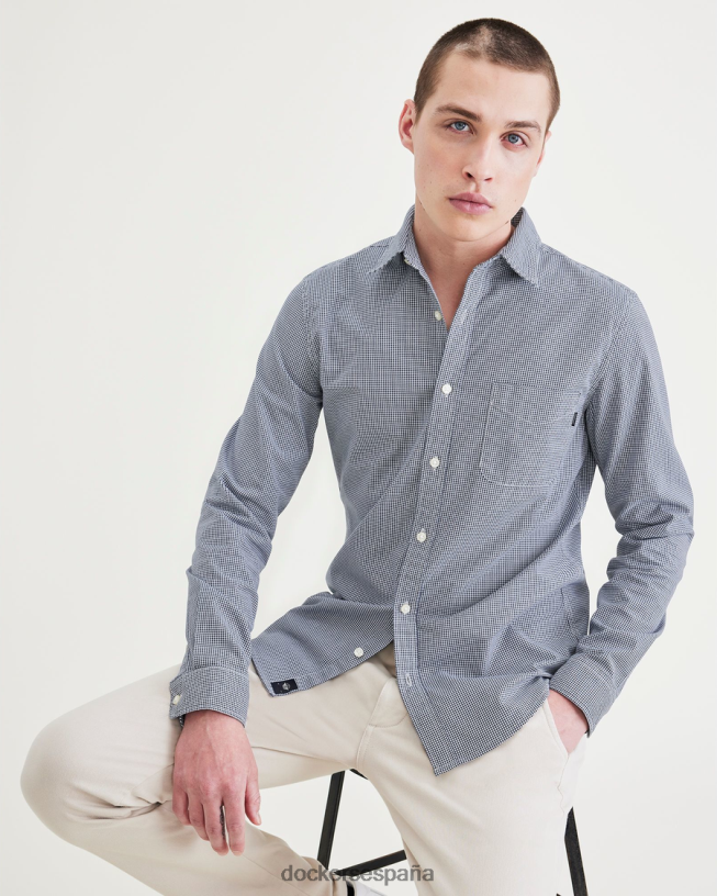 camisa original con botones, corte entallado hombres Dockers blazer azul marino manchester - azul ropa 8F0406589