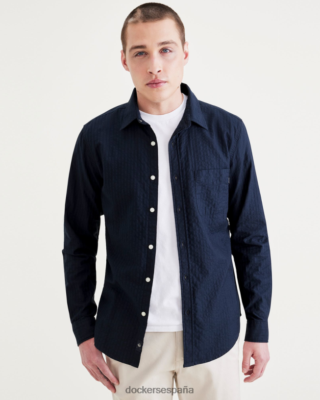 camisa original con botones, corte entallado hombres Dockers blazer azul marino marinero - azul ropa 8F0406590