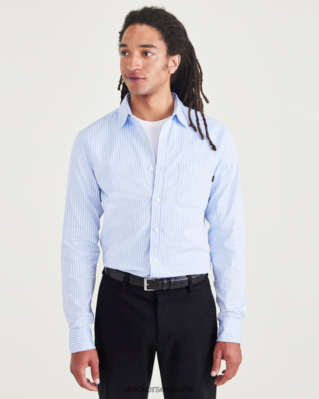 camisa original con botones, corte entallado hombres Dockers marinero de delft - azul ropa 8F0406586